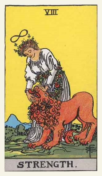 Strength (Lust) Tarot card