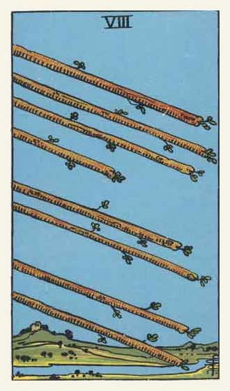 Eight of Wands Tarot card