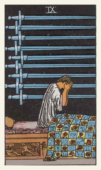 Nine of Swords Tarot card