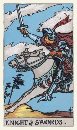 Knight of Swords Tarot card