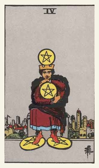 Four of Pentacles Tarot card
